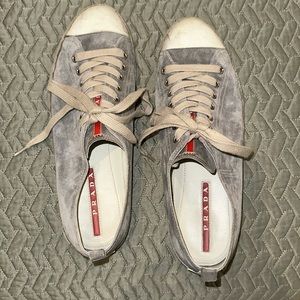 Prada suede lace ups